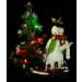 Новогодняя композиция Снеговик с подсветкой 28*19*46см